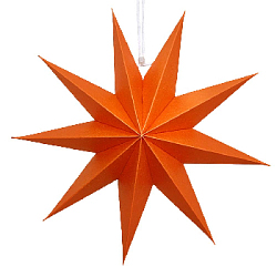 Звезда 30 см девятиконечная, оранжевый